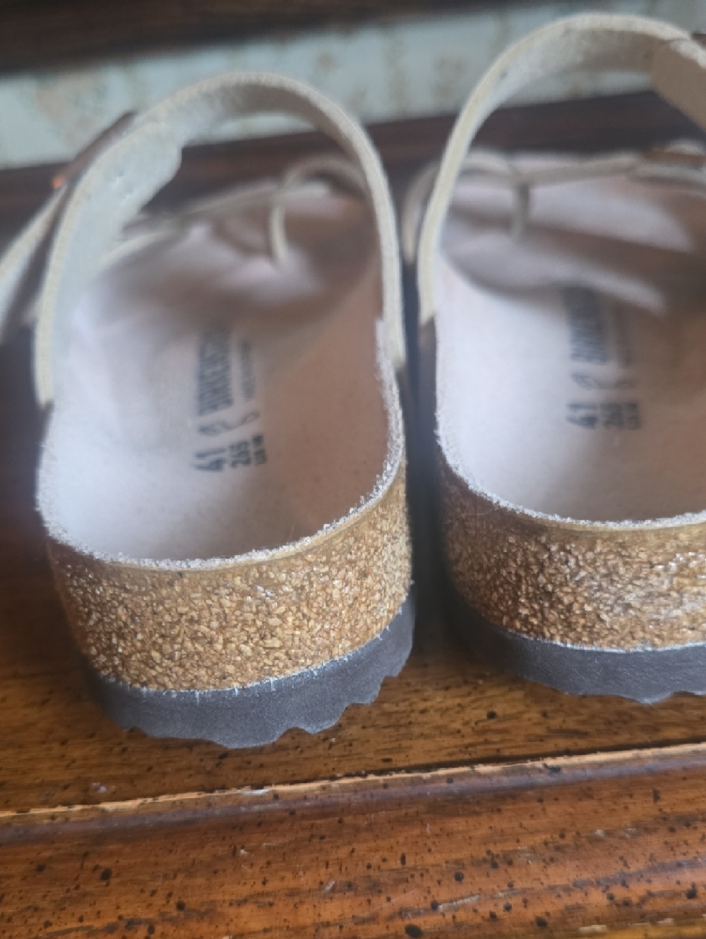Birkenstock Gizeh Style Metallic Snake-Print Sandals - Rose Gold - Picture 2 of 5